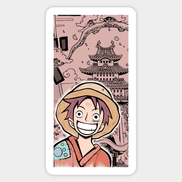 Luffy wano sticker Sticker by elcreador888